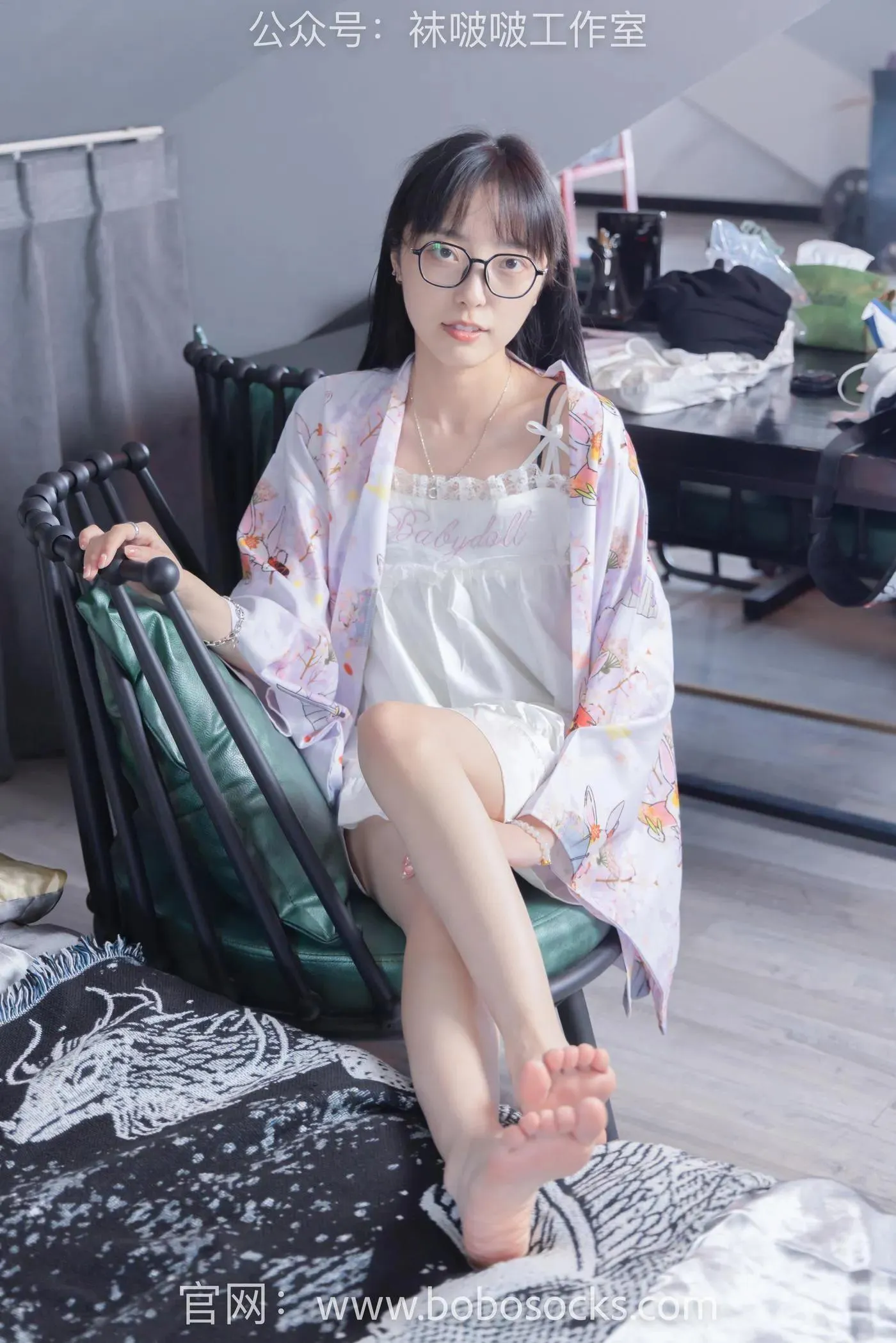 [BoBoSocks袜啵啵]NO.112 稚予-人字拖、肉丝 [140P]插图